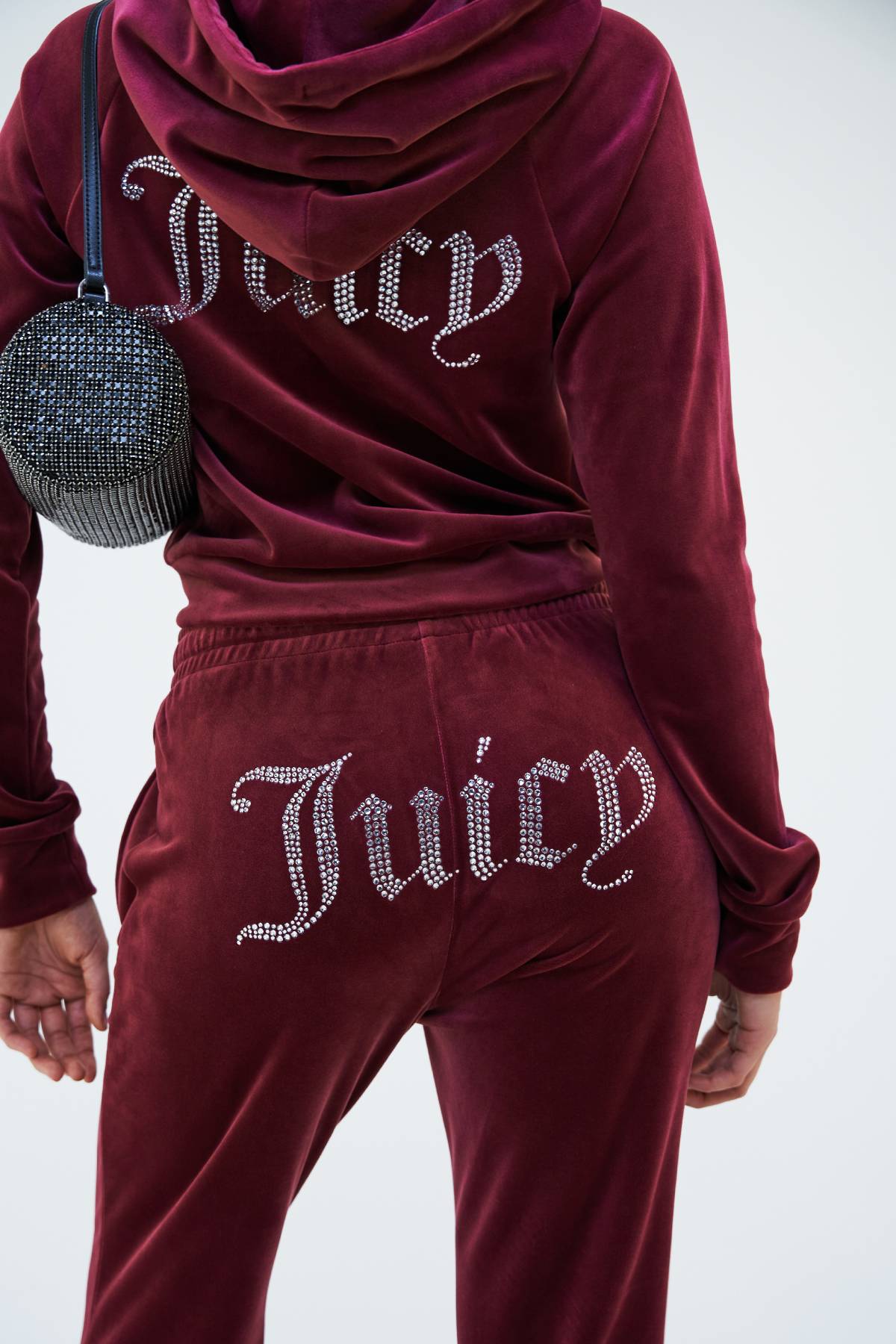Спортивные брюки женские Juicy Couture JCAPW045 бордовые 46 RU № 1. Спортив