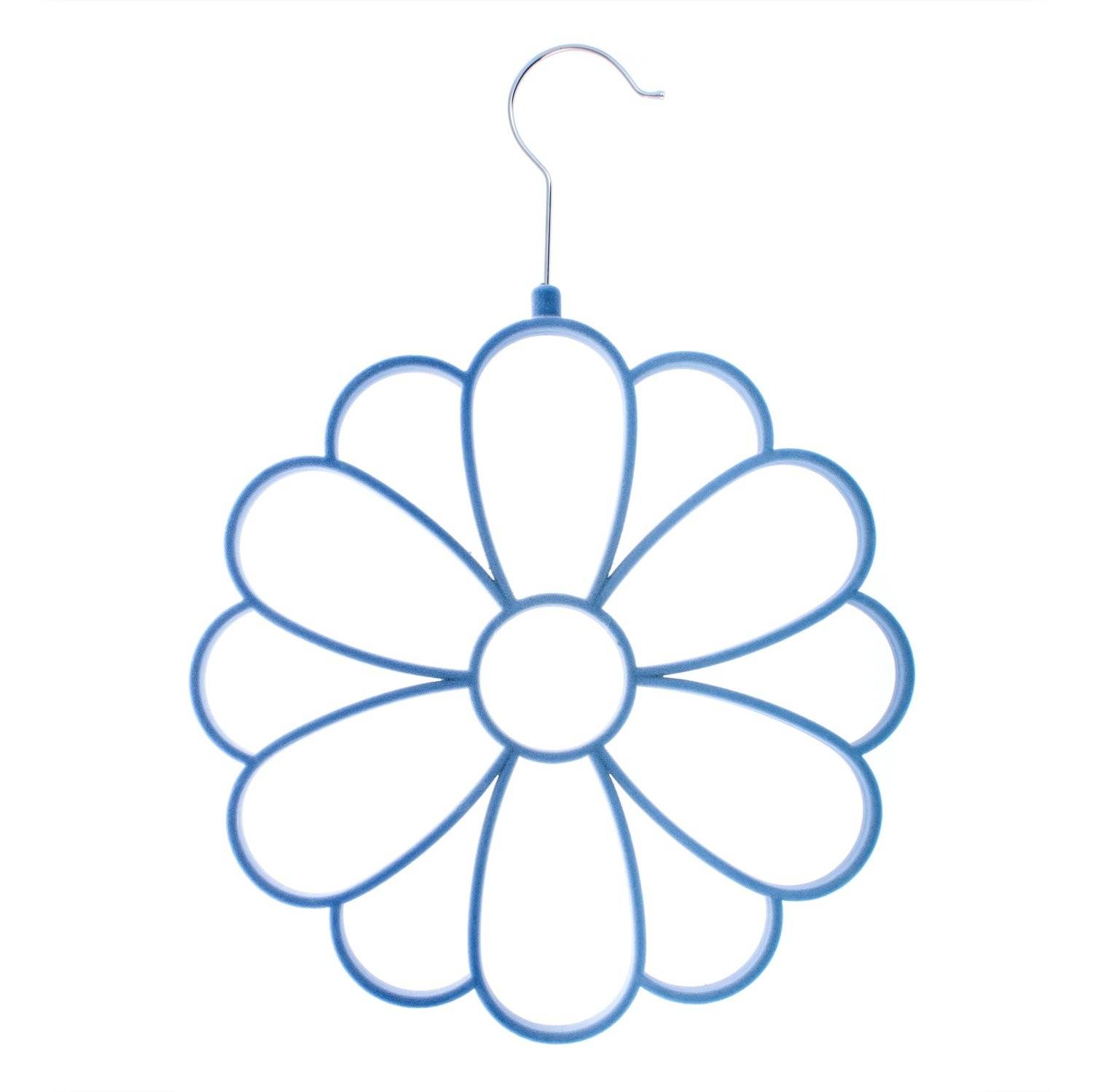 Вешалка для одежды Yikai ПВХ в форме цветка голубая