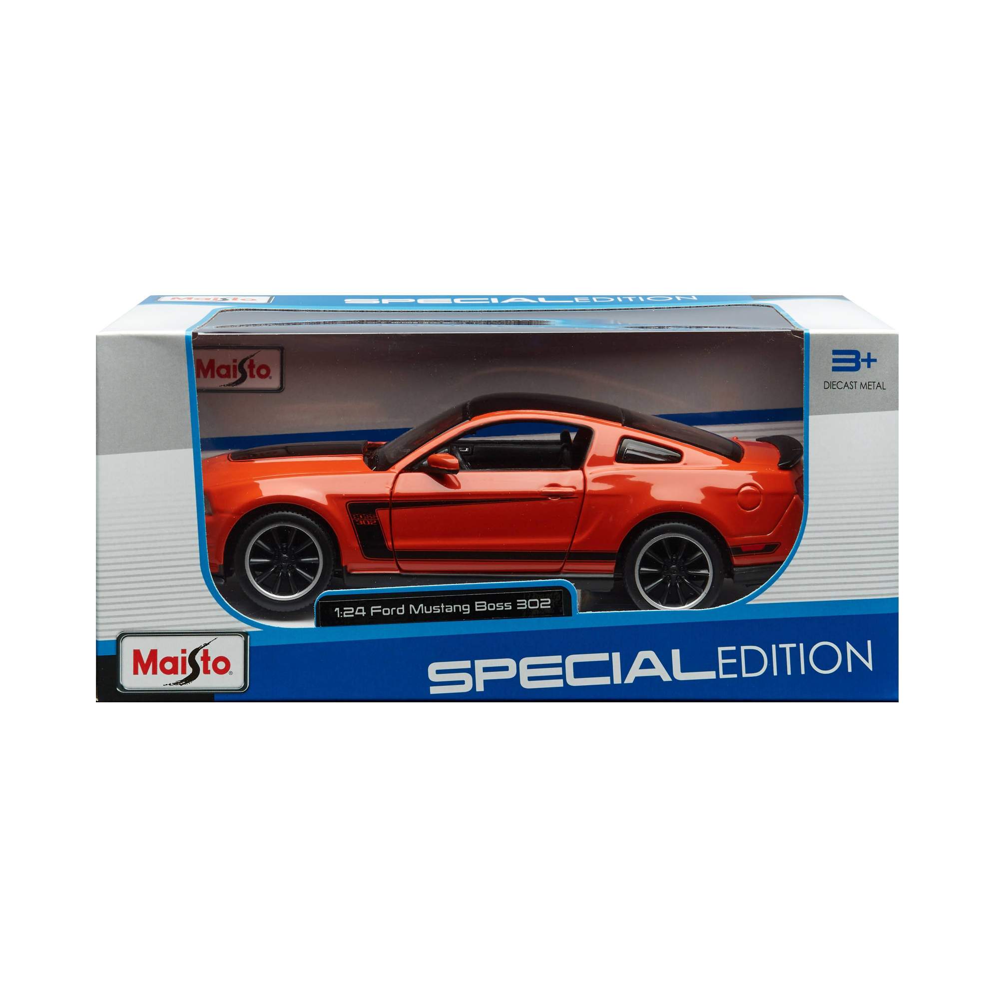 Купить игрушечная машинка Maisto Ford Mustang Boss 302 1:24, оранжевая  31519/31269/1, цены на Мегамаркет