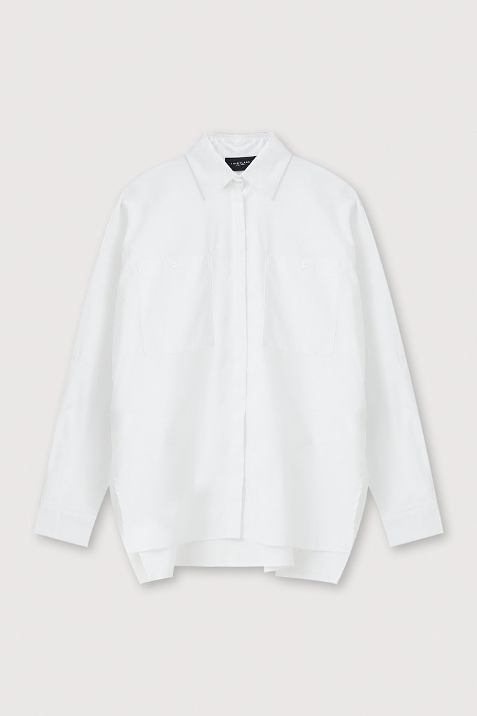 Рубашка женская Finn Flare FAB11026 белая M