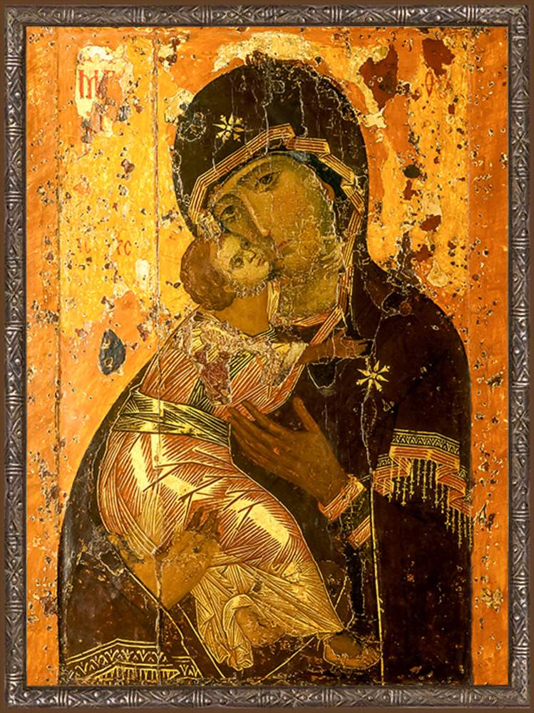 древнерусская икона с изображением Богородицы