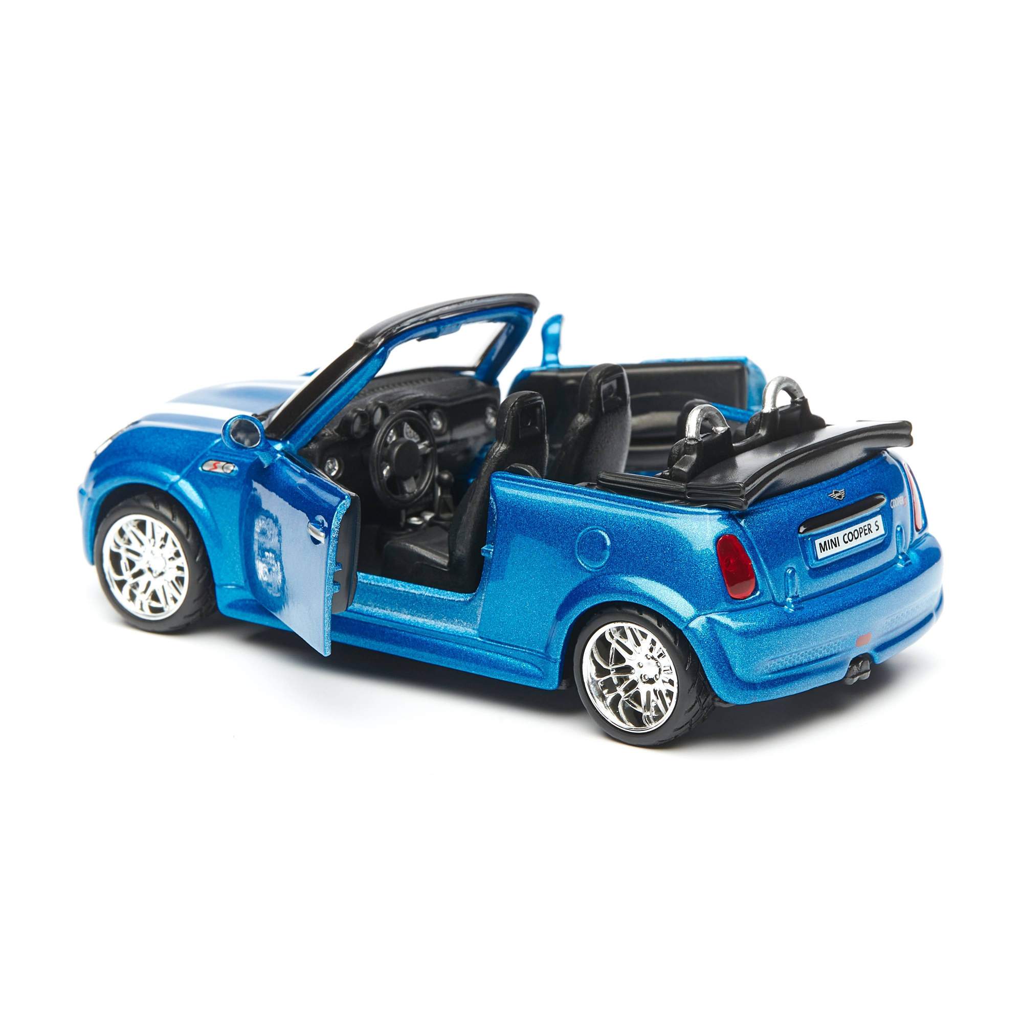 Купить bburago Коллекционная машинка 1:32 Street Fire MINI COOPER S  Cabriolet, синяя, цены на Мегамаркет