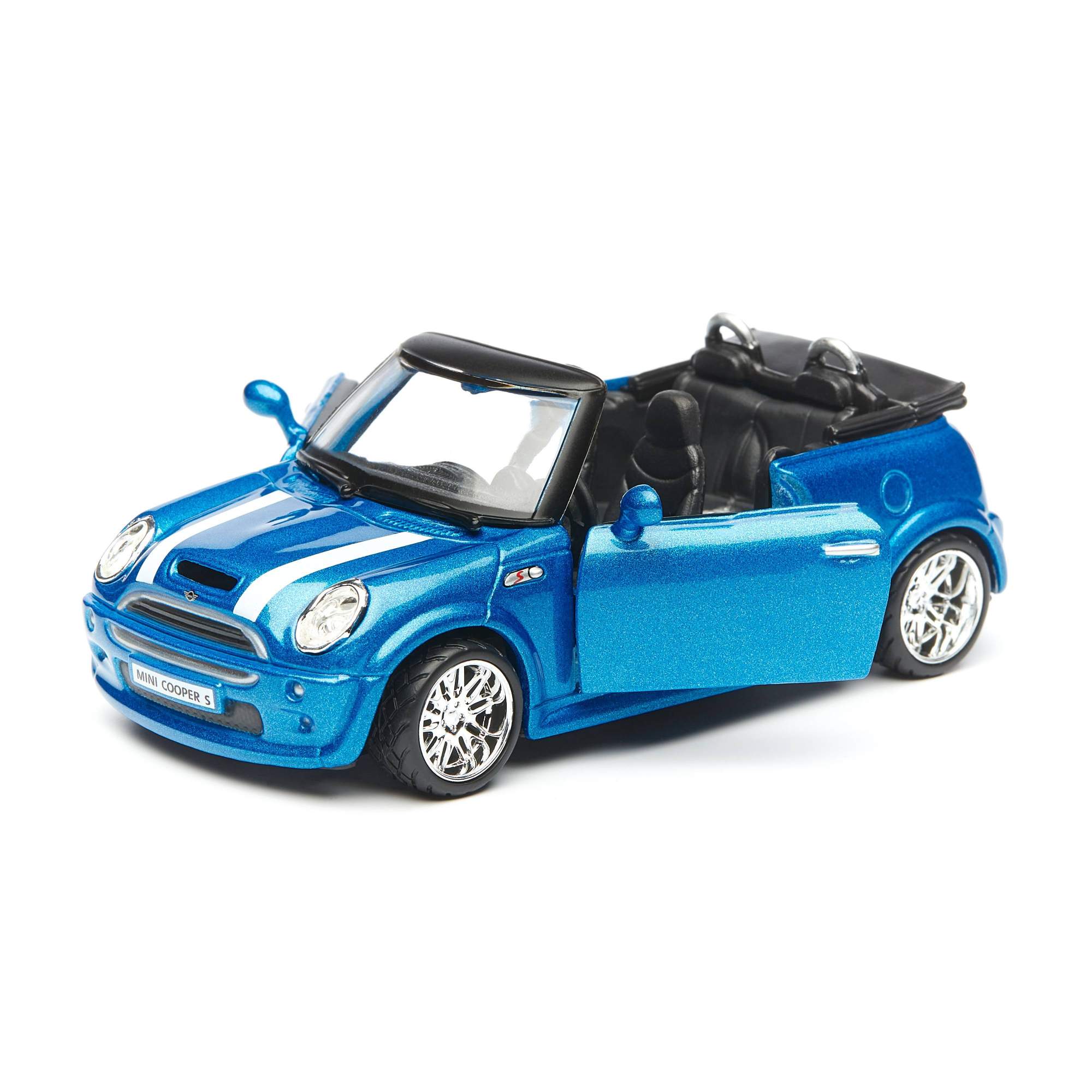 Купить bburago Коллекционная машинка 1:32 Street Fire MINI COOPER S  Cabriolet, синяя, цены на Мегамаркет