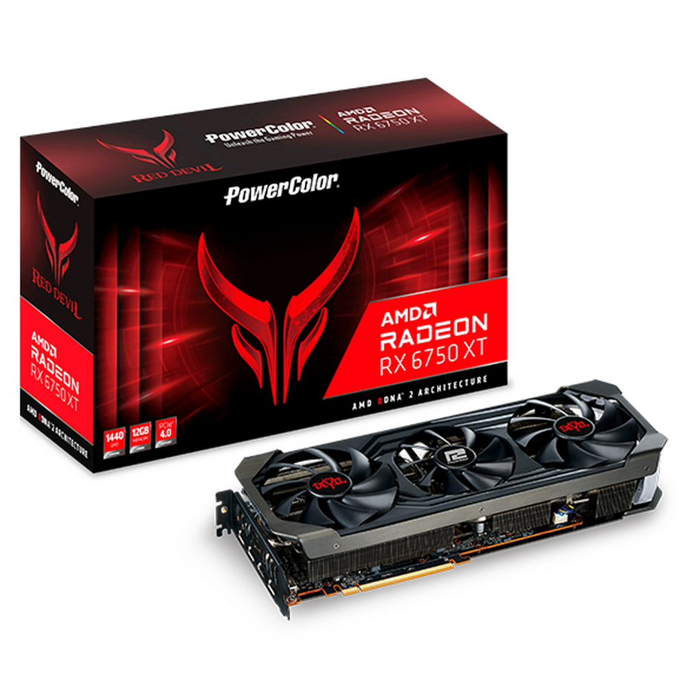 Видеокарта PowerColor AMD Radeon RX 6750 XT Red Devil OC (AXRX 6750XT 12GBD6-3DHE/OC) №1