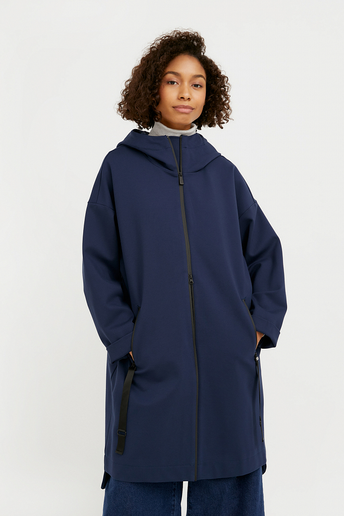 Пальто женское Finn Flare B21-32015 синее M
