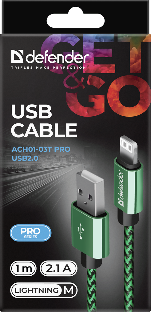 Кабель Defender ACH01-03T PRO USB2.0 (87810)