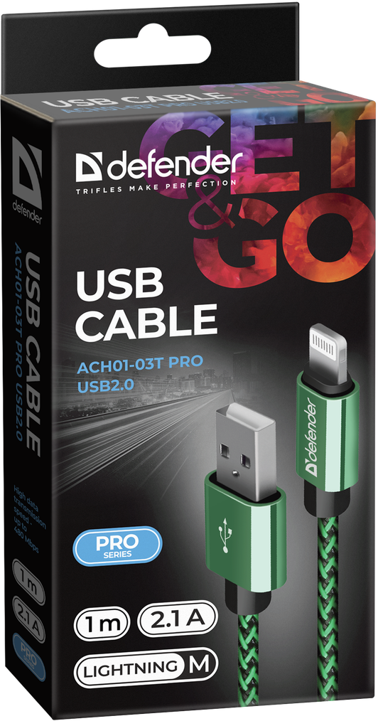 Кабель Defender ACH01-03T PRO USB2.0 (87810)