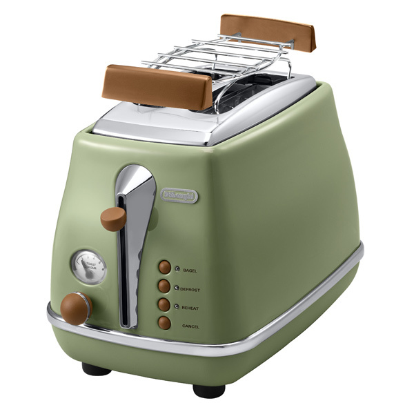 Тостер DeLonghi Icona Vintage CTOV 2103.GR Green, купить в Москве, цены в интернет-магазинах на Мегамаркет