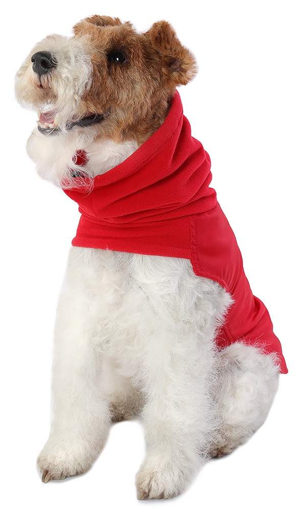 Попона для собак Монморанси , Попона с горлом, красный, S, длина спины 24 см