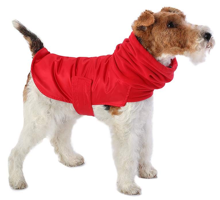 Попона для собак Монморанси , Попона с горлом, красный, S, длина спины 24 см