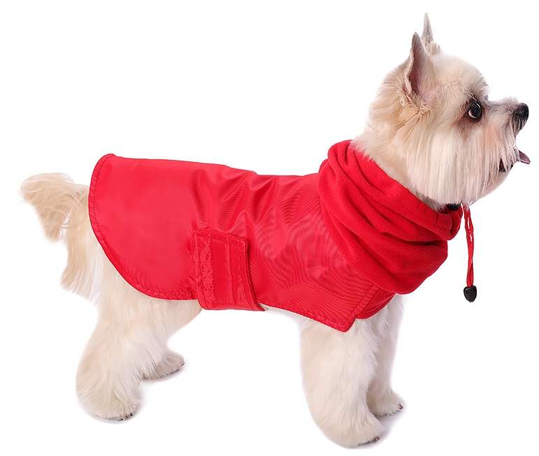 Попона для собак Монморанси , Попона с горлом, красный, XS, длина спины 23 см