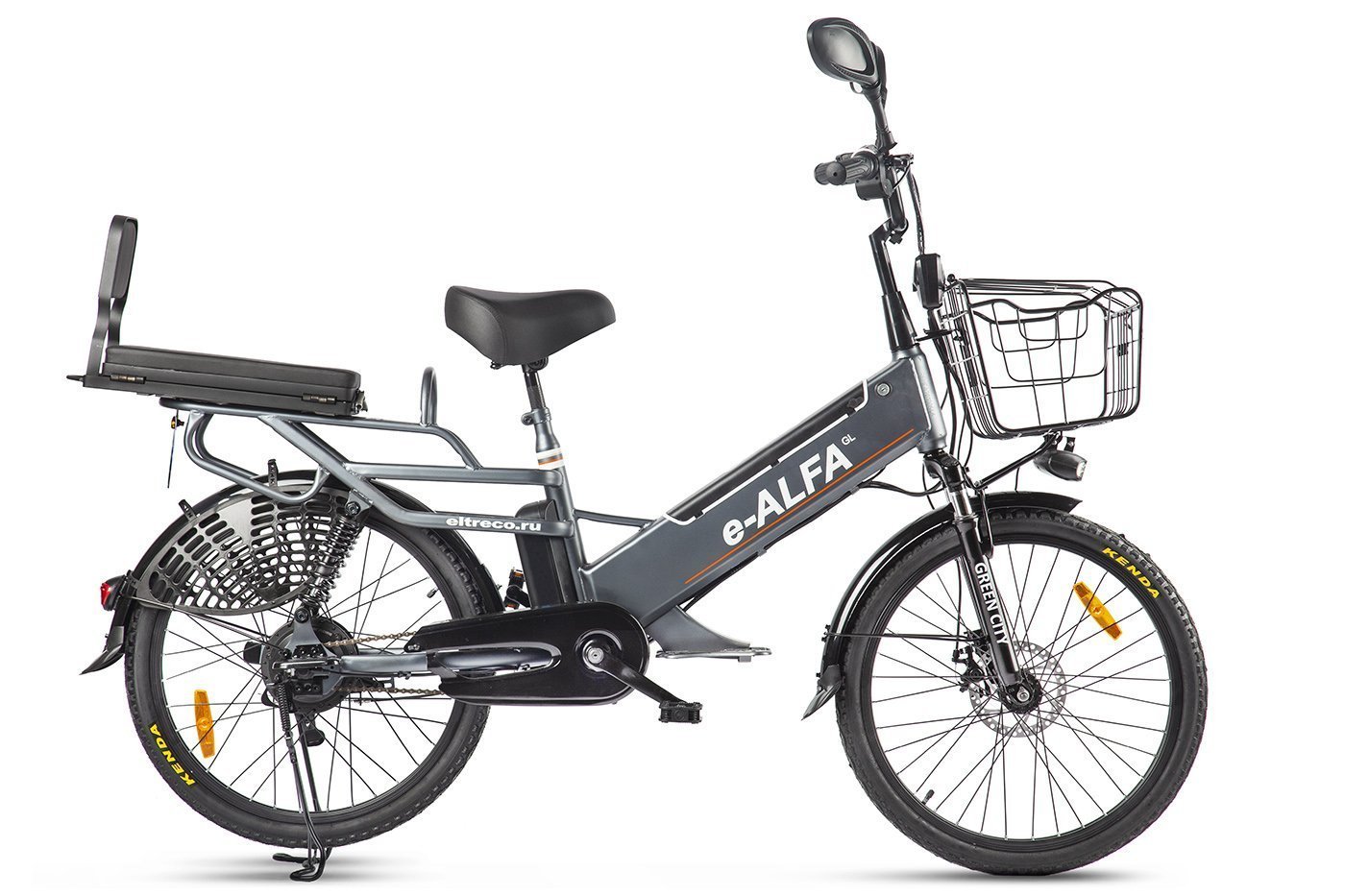 Электровелосипед Green City e-Alfa GL 2021 19" dark gray