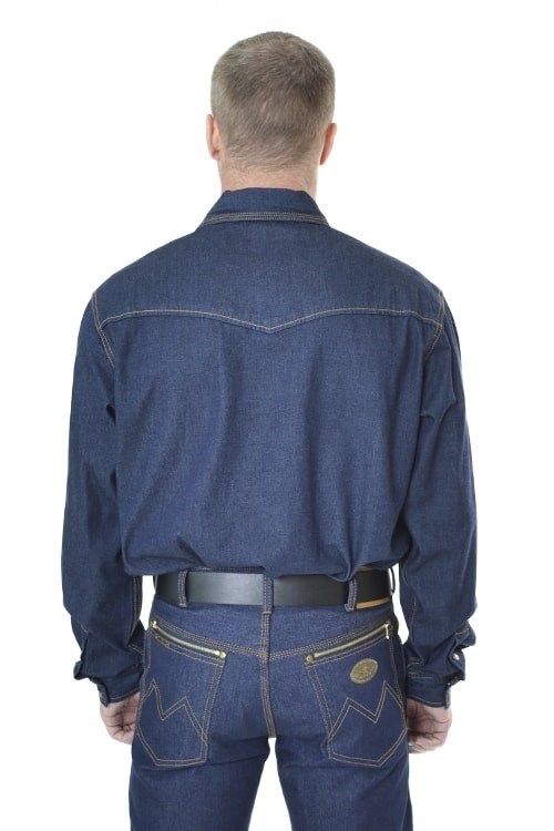 Джинсовая рубашка мужская Montana 12190RW синяя 5XL