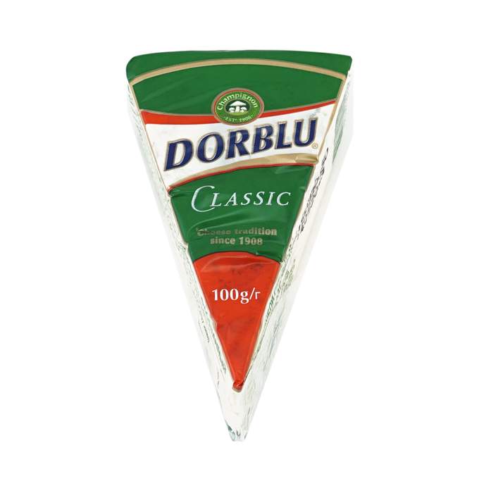 Дорблю. Сыр мягкий DORBLU Classic с голубой плесенью 50%, 100 г. Сыр DORBLU Classic с голубой плесенью 50%. Сыр DORBLU Classic 50% с голубой плесенью, 100 г. Сыр DORBLU С голубой плесенью 50% 100г.