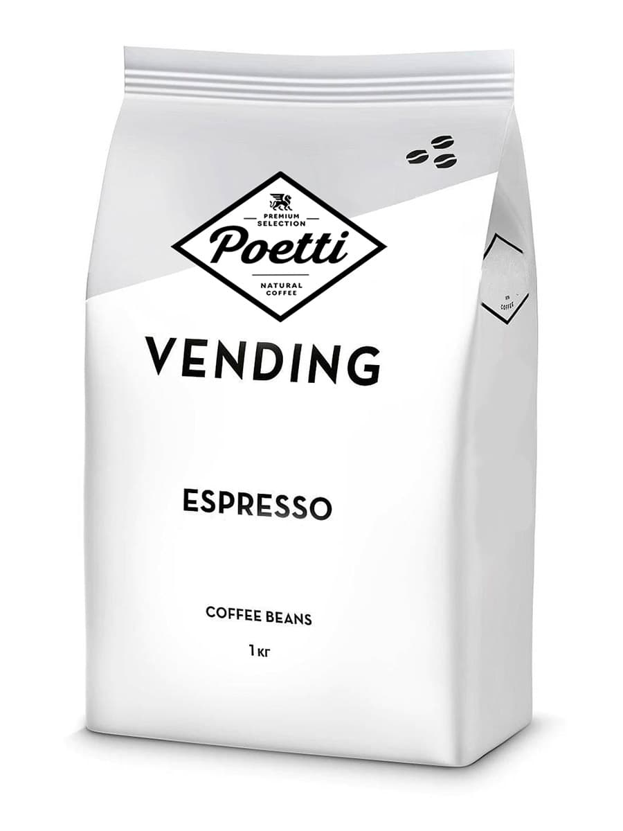 Кофе в зернах Poetti Espresso Vending 1000 г - купить в ИП Федин Дмитрий Валерьевич, цена на Мегамаркет