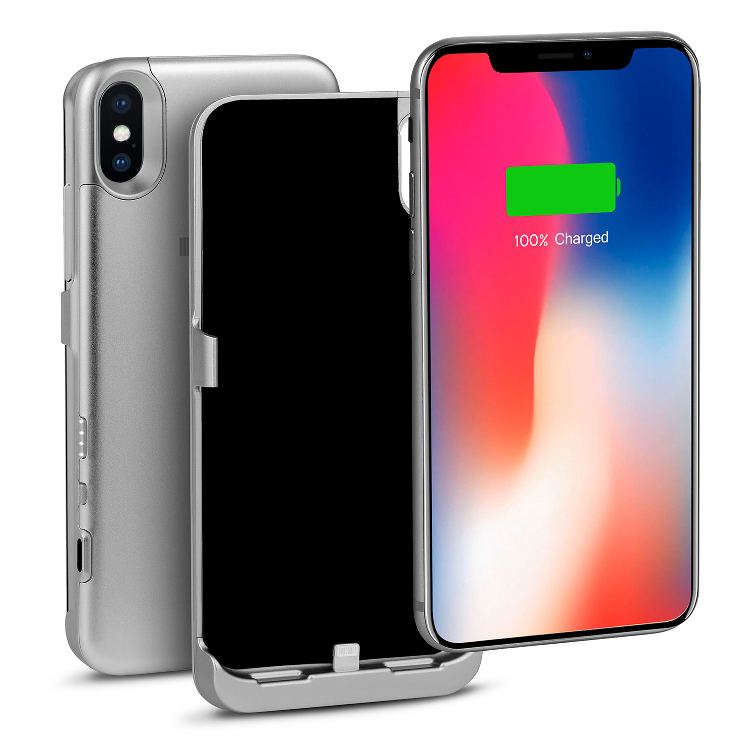 Чехол-аккумулятор для iPhone X/Xs 3000мАч SILVER – купить в Москве, цены в  интернет-магазинах на Мегамаркет