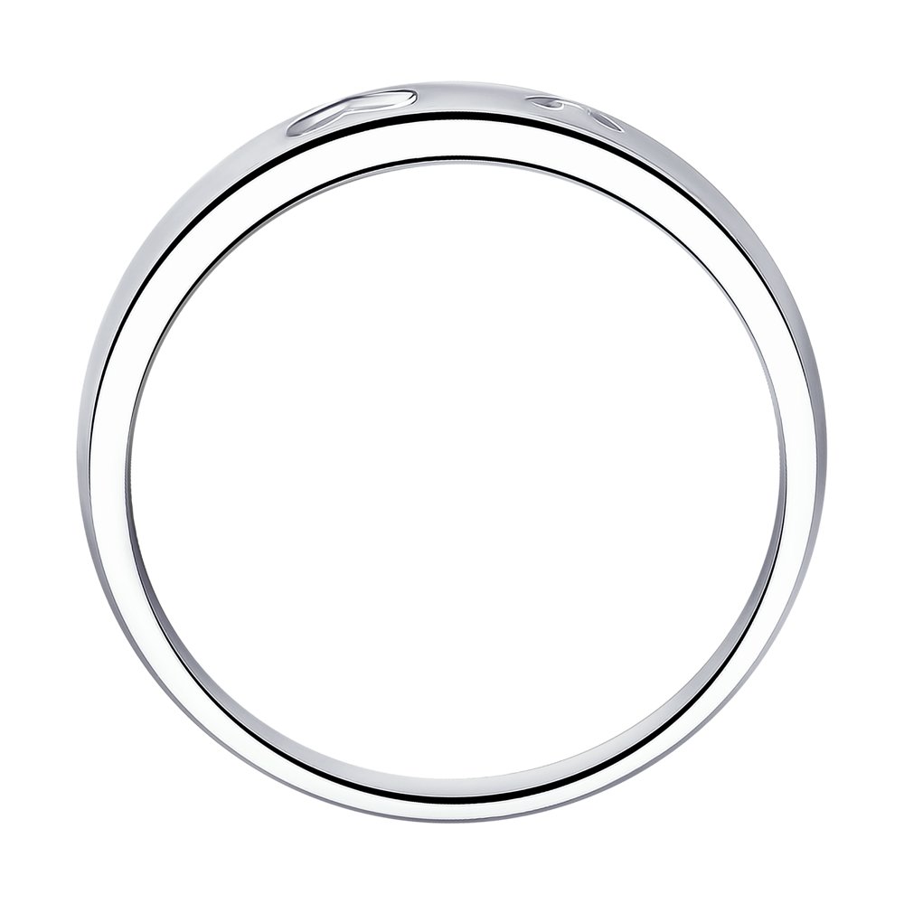 Кольцо помолвочное из серебра с фианитом р. 18 SOKOLOV 94011294
