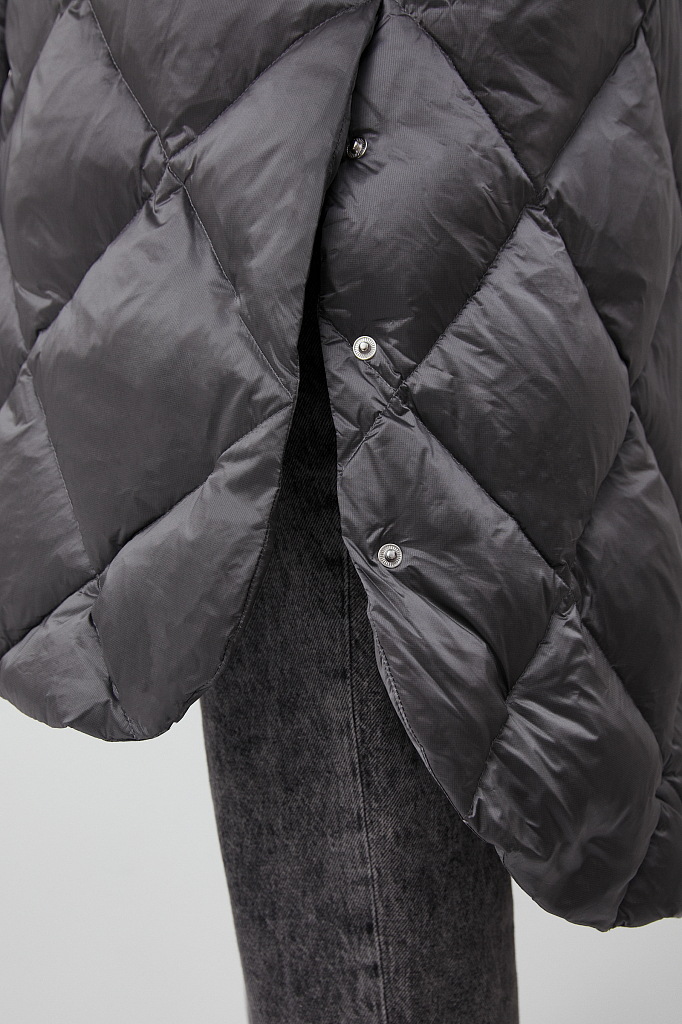 Пуховик-пальто женский Finn Flare FAB11052 серый S