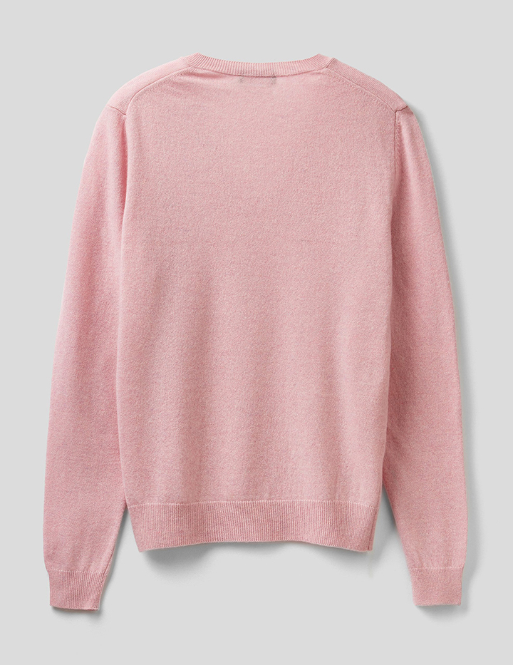 Пуловер женский United Colors of Benetton 21A_1002D4488 розовый S
