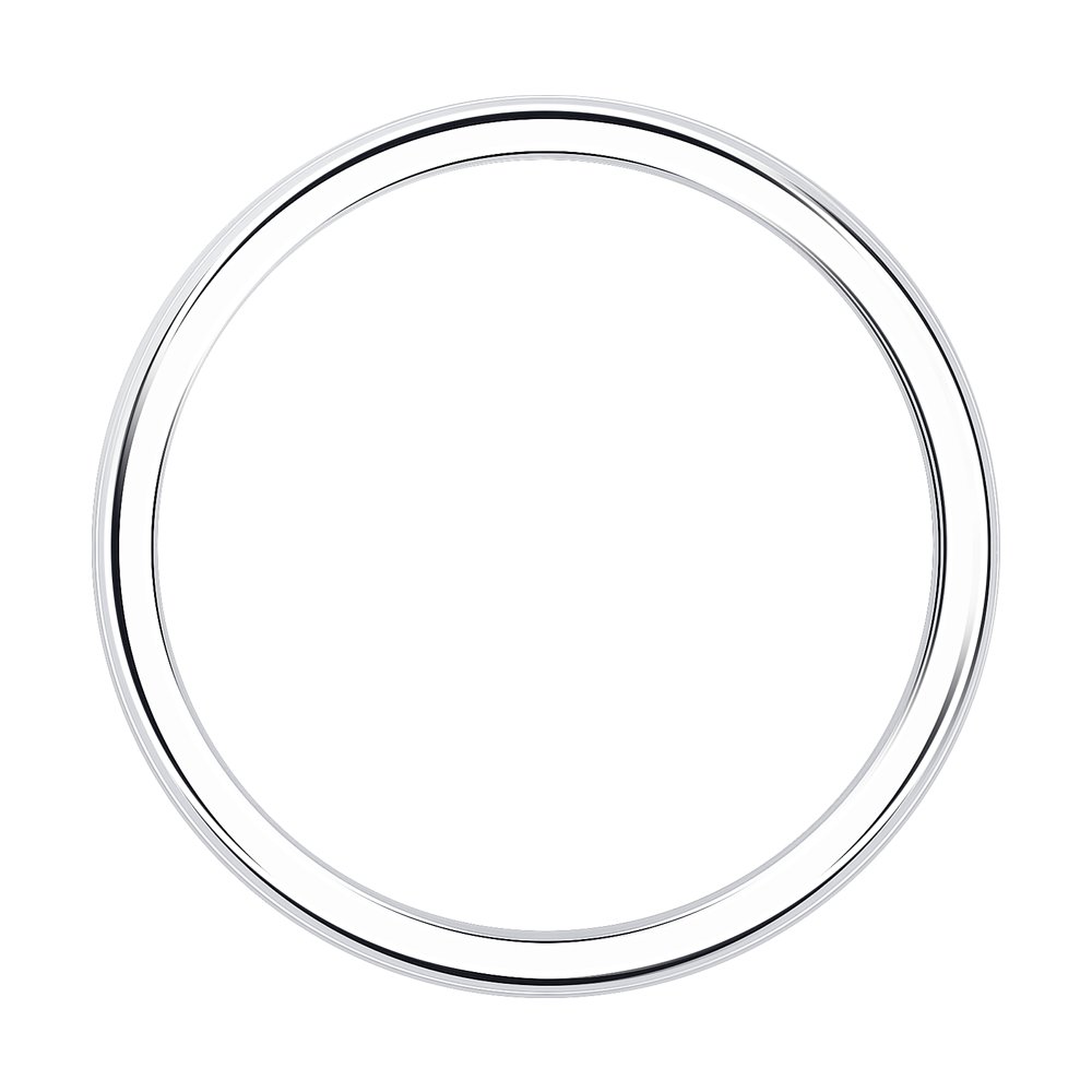 Кольцо обручальное из серебра с фианитом р. 19 SOKOLOV 94110027
