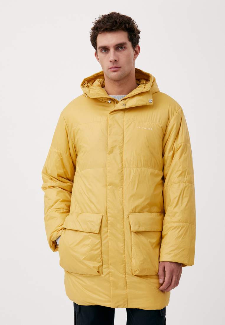 Зимняя куртка мужская Finn Flare FAB21027 желтая 3XL