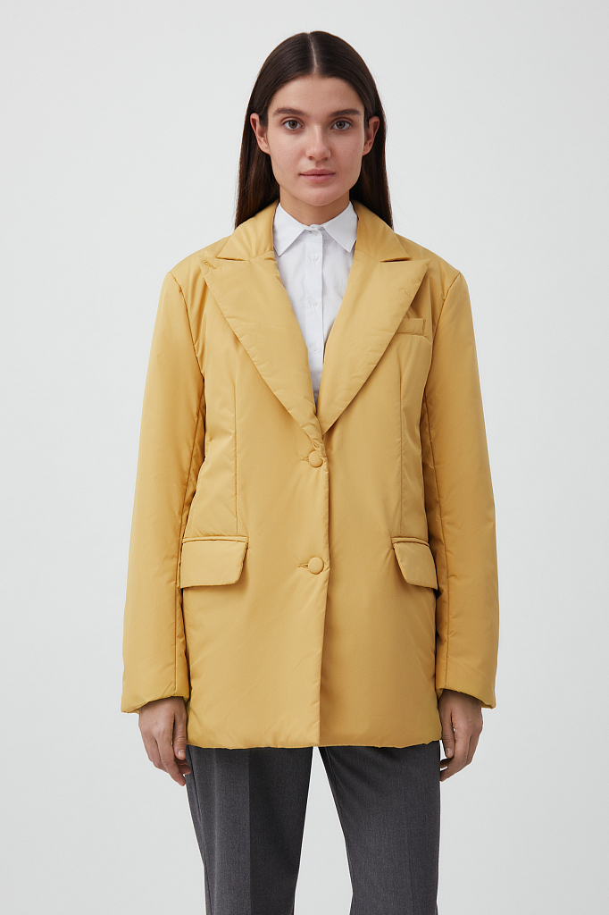 Куртка женская Finn Flare FAB110137 желтая XL