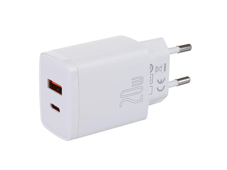 Зарядное устройство Baseus Compact Quick Charger USB - Type-C CCXJ-B02 White - купить в DIGITAL.LAB, цена на Мегамаркет