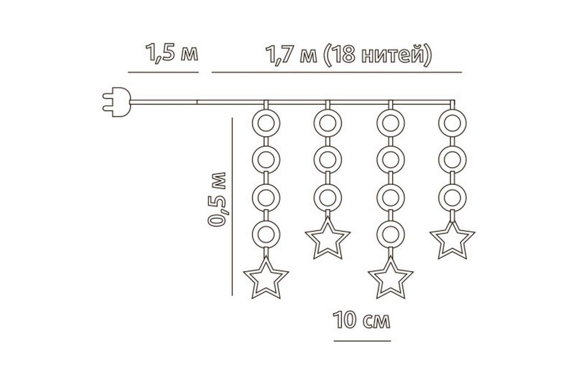 Схема гирлянды бахрома