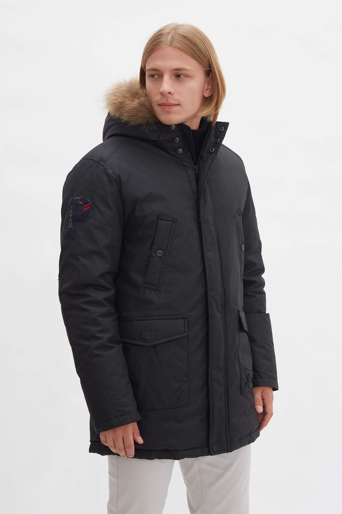 Зимняя куртка мужская U.S. POLO Assn. G081SZ0KS0AUDWIN20K-R черная 46 RU