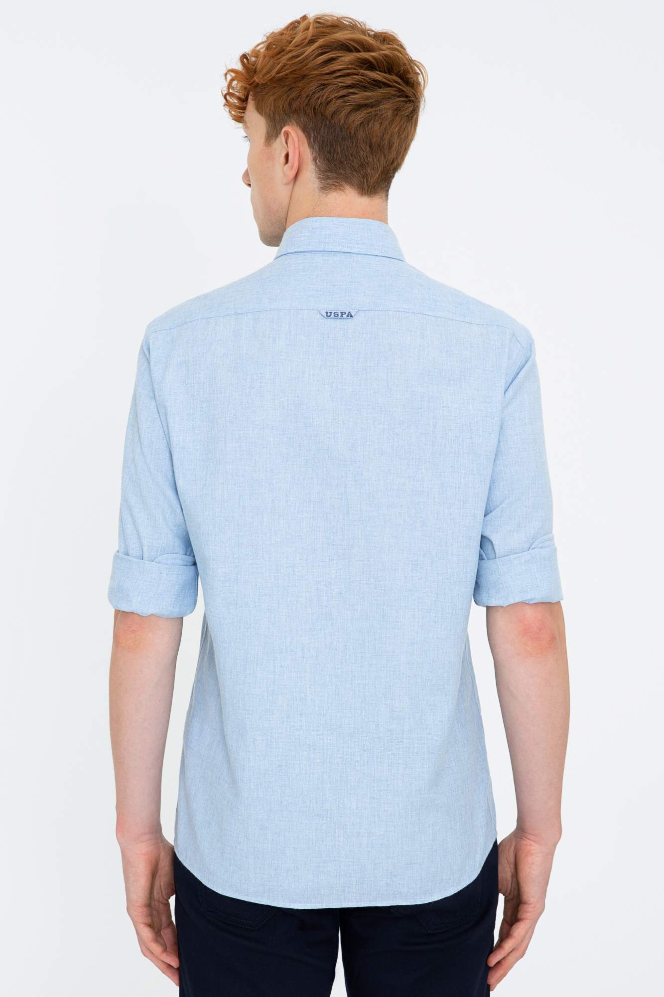Рубашка мужская U.S. POLO Assn. G081SZ0040RC-AKIS021K голубая XL