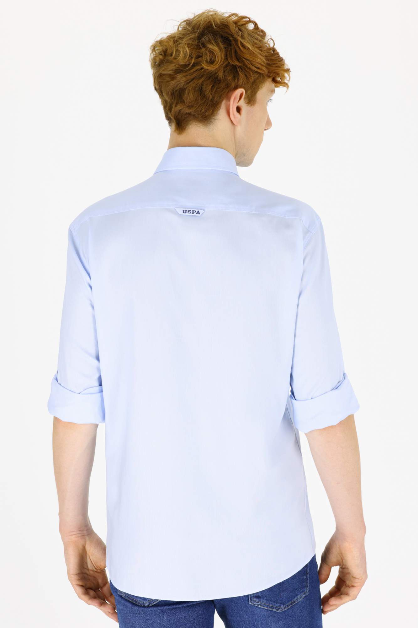 Рубашка мужская U.S. POLO Assn. G081SZ0040CEDCOLOR021K голубая XL