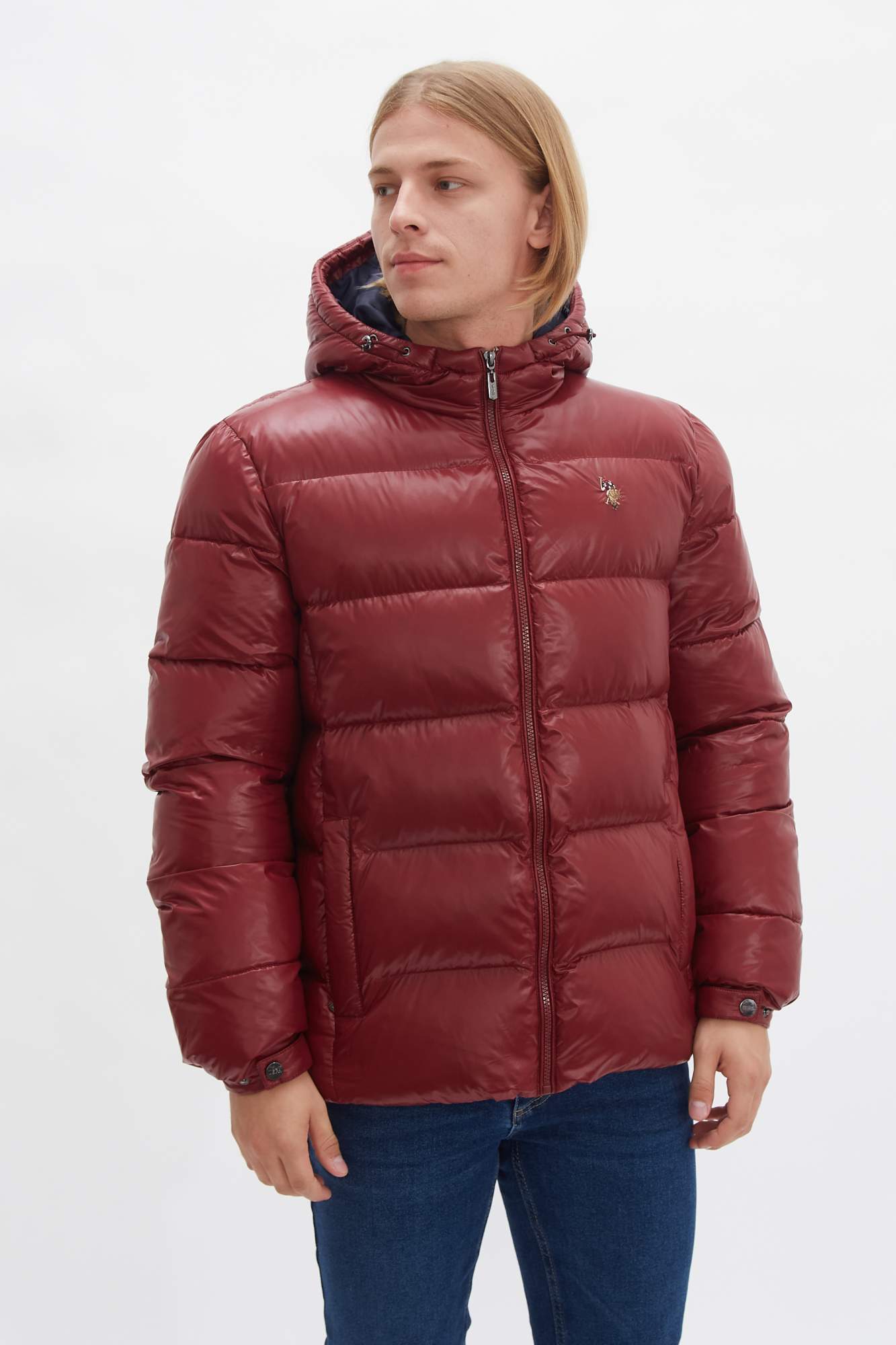 Зимняя куртка мужская U.S. POLO Assn. G081SZ0MS0AIDAN20K-R красная 48 RU