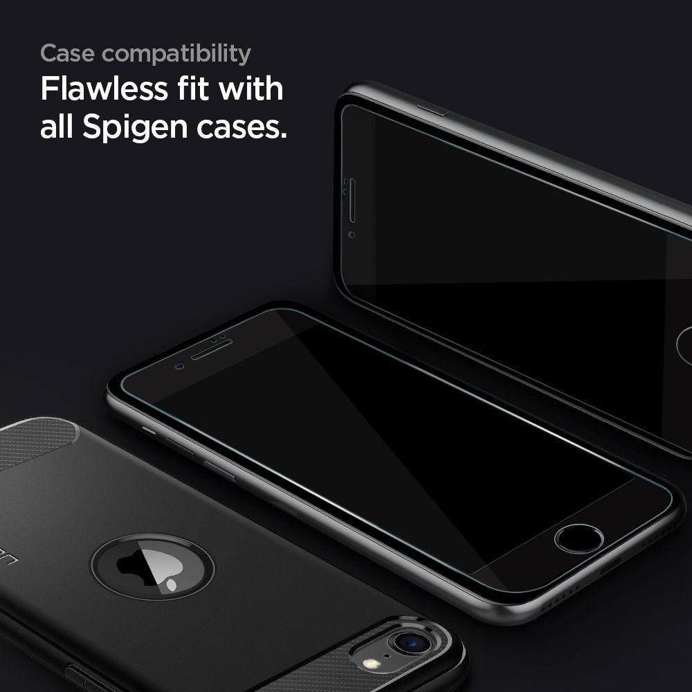 Защитное стекло Spigen Align Master FC (AGL01294) для iPhone 7/8/SE (Black)