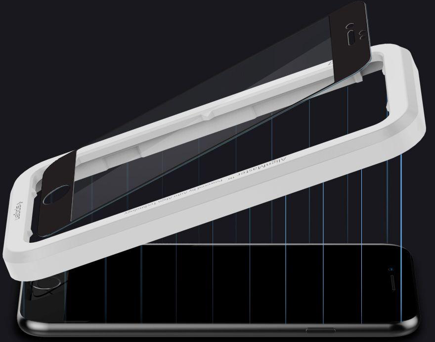 Защитное стекло Spigen Align Master FC (AGL01294) для iPhone 7/8/SE (Black)