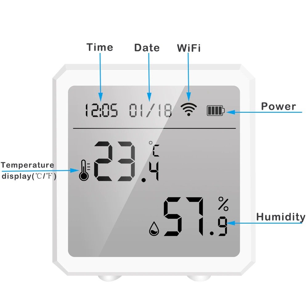 Wi-Fi датчик температуры и влажности ANYSMART – купить в Москве, цены в  интернет-магазинах на Мегамаркет