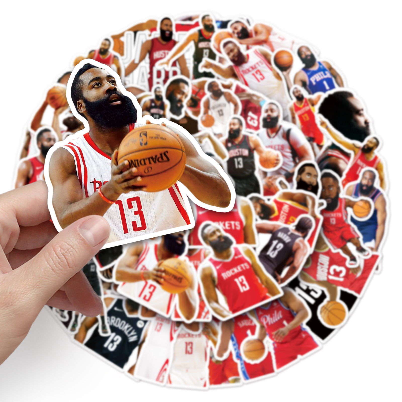 Купить виниловые наклейки Harden DW SHOP, набор наклеек James Harden 50  шт., цены на Мегамаркет | Артикул: 600014992309