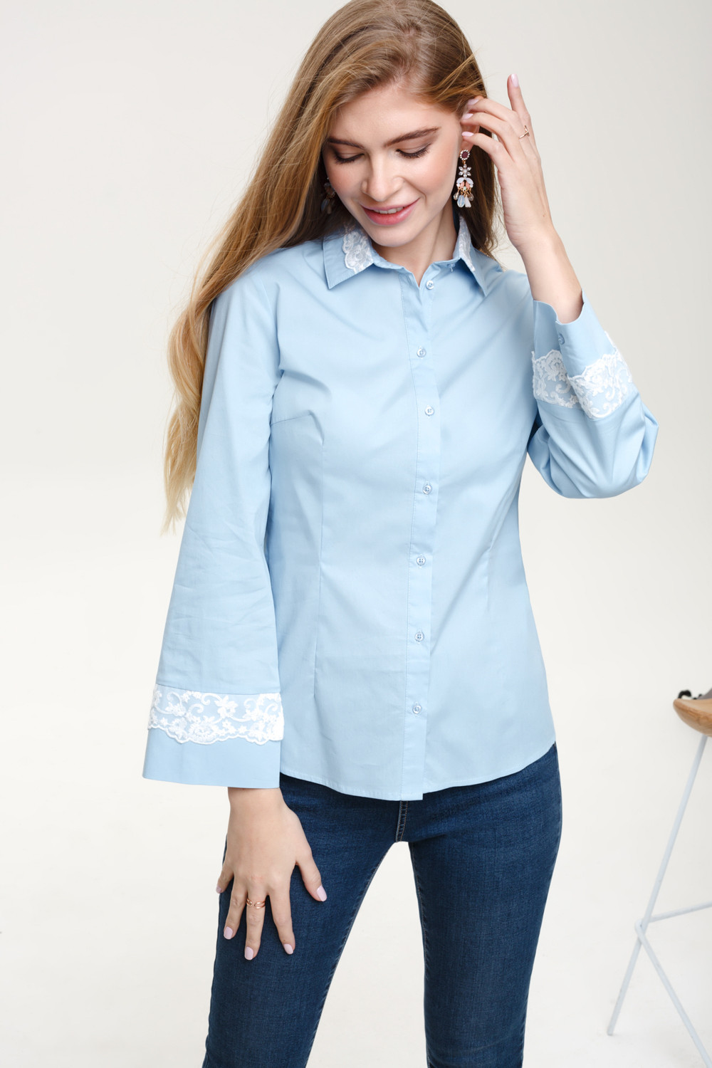 Блуза женская Concept Club 10200260324 голубая XL