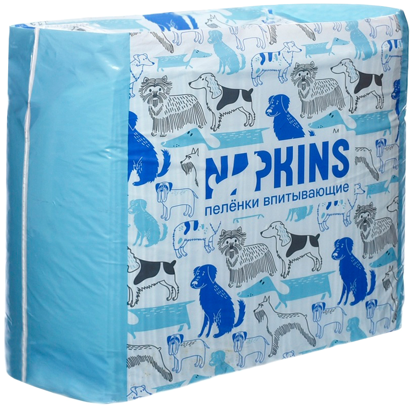 Пеленки для кошек и собак одноразовые Napkins гелевые 60 x 60 см, 30 шт