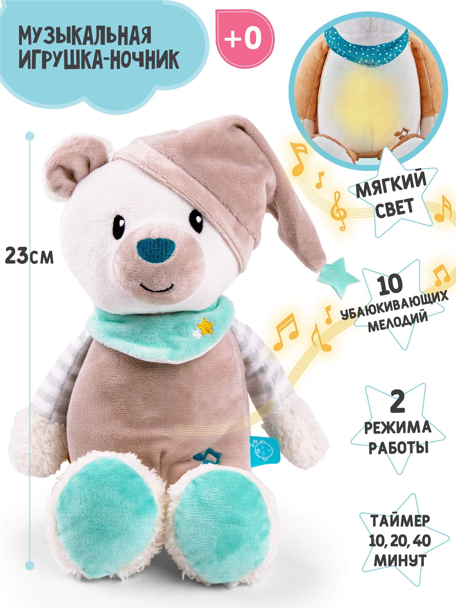 Музыкальная игрушка-ночник AMAROBABY, Buddy Bear, Светильник детский для  сна – купить в Москве, цены в интернет-магазинах на Мегамаркет