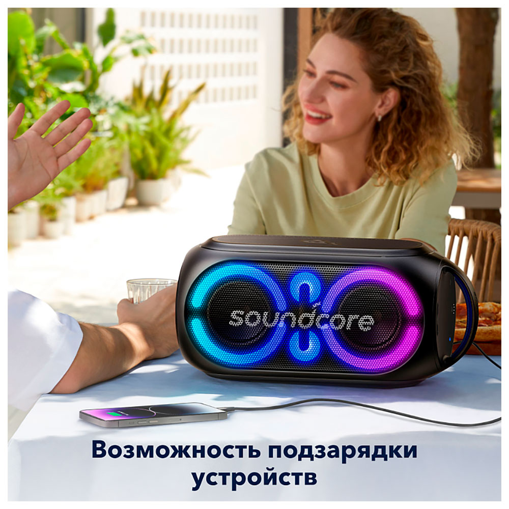 Портативная колонка Anker Soundcore Rave Party 2 (A3399) Black, купить в  Москве, цены в интернет-магазинах на Мегамаркет