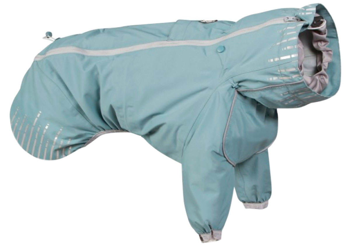 Плащ для собак HURTTA Rain Blocker, унисекс, голубой,  длина спины 35 см