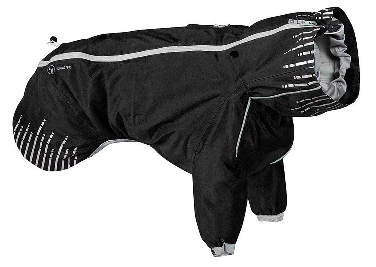 Плащ для собак HURTTA Rain Blocker, унисекс, черный,  длина спины 60 см