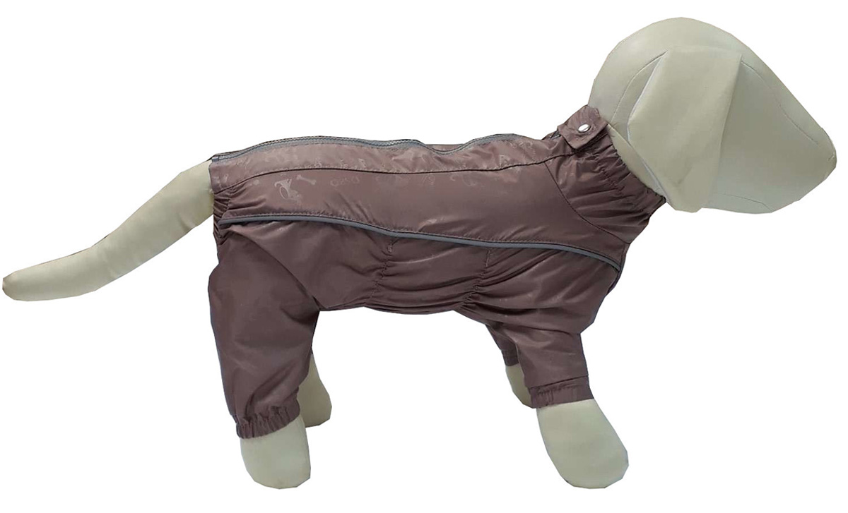 Дождевик для собак OSSO Fashion , мужской, коричневый, длина спины 40см, грудь 46-62см
