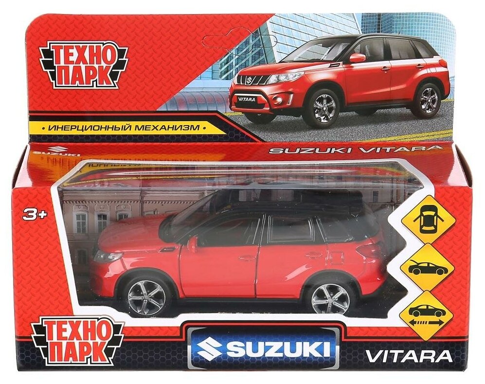 Купить модель машины Технопарк Suzuki Vitara, красная, инерционная  VIТАRА-12-RDВК, цены на Мегамаркет