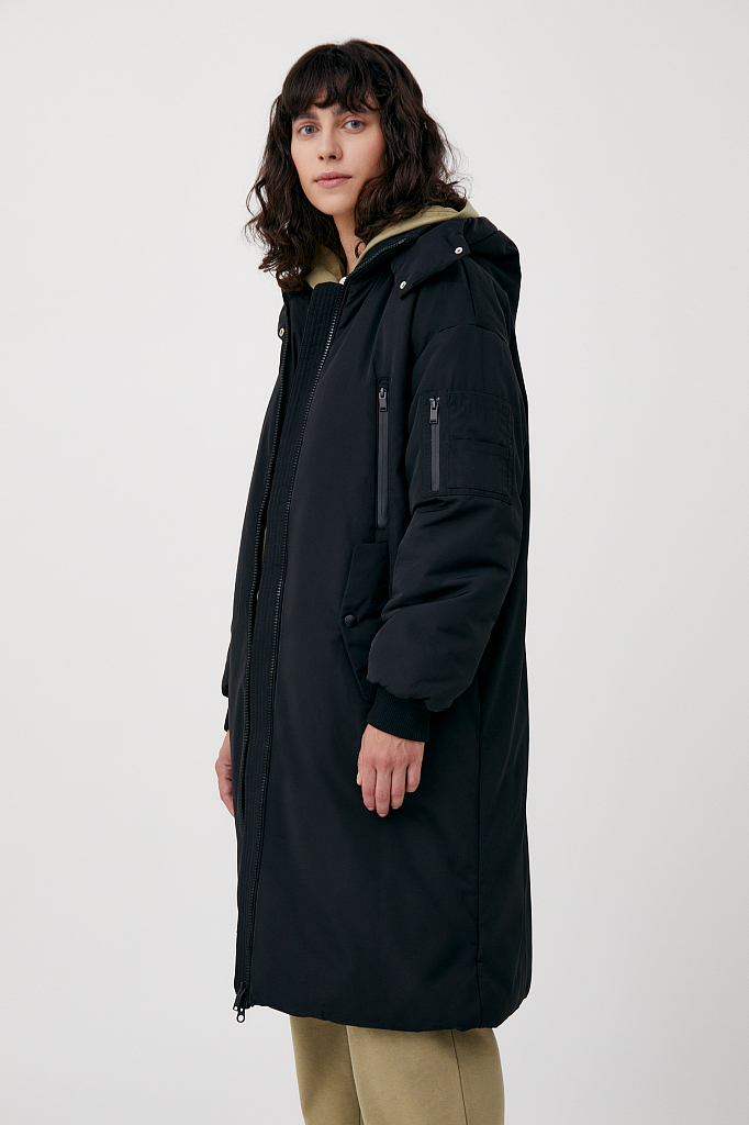 Пальто женское Finn Flare FAB11008 черное S