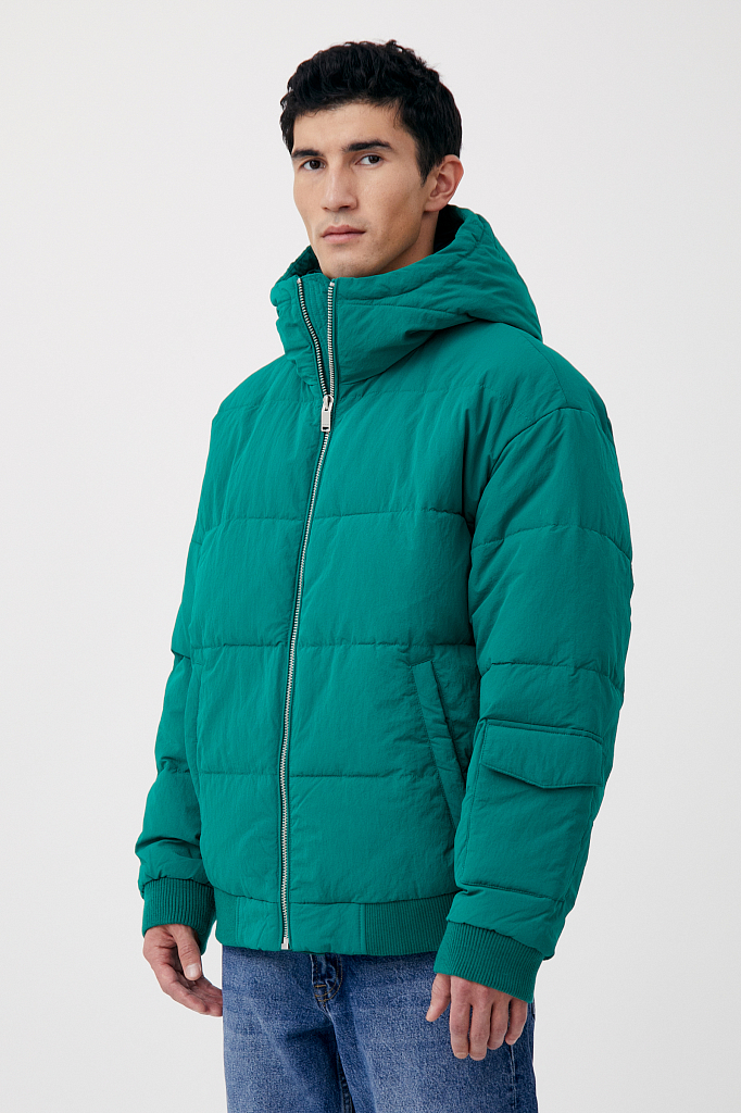 Куртка мужская Finn Flare FAB21041 зеленая 2XL