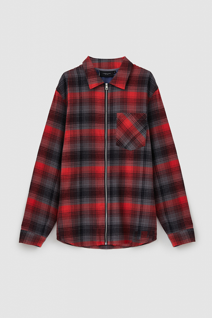 Рубашка мужская Finn Flare FAB21040 красная XL