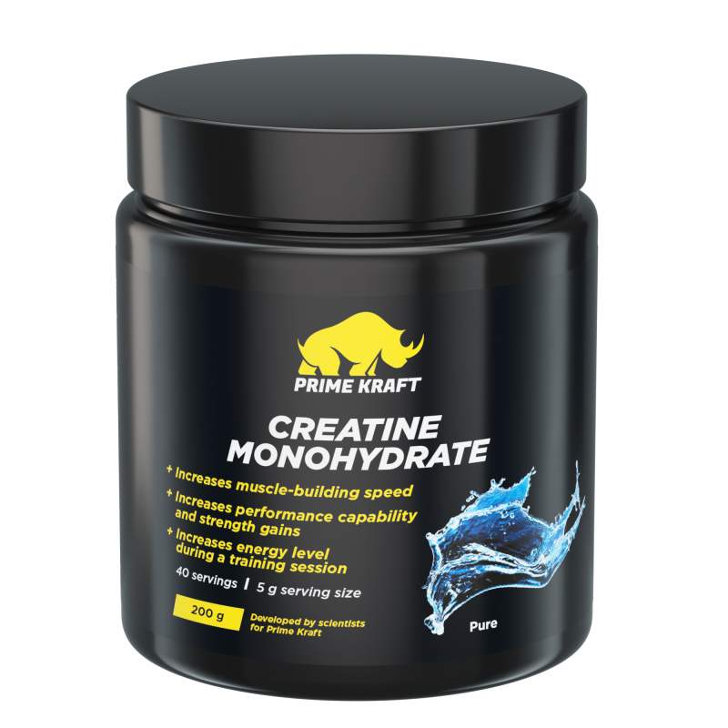 Креатин Prime-Kraft Creatine Monohydrate 100% чистый (pure), 200 грамм