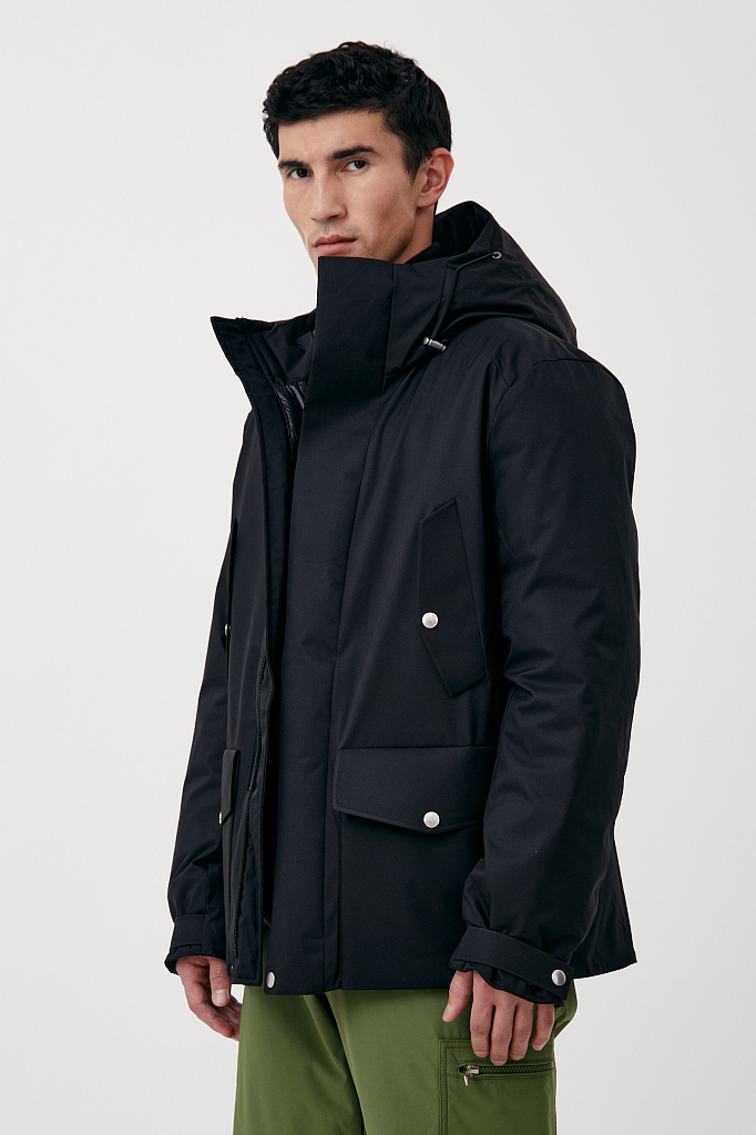 Куртка мужская Finn Flare FAB21044 черная 3XL