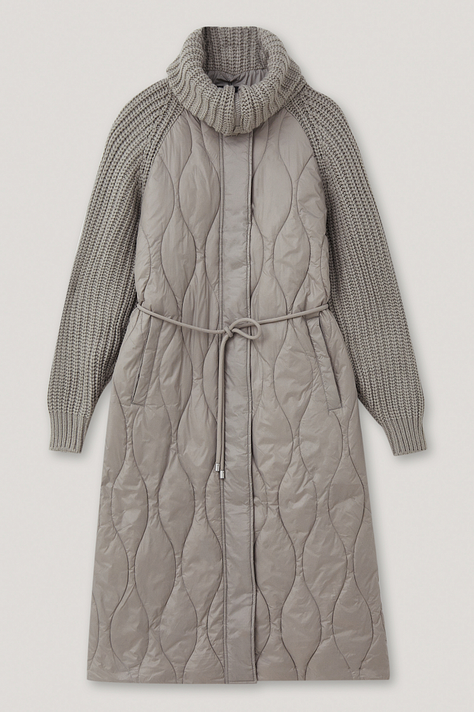 Пальто женское Finn Flare FAB110139 коричневое XL